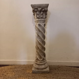 Columna Salomónica 80cm Cemento Y Leca