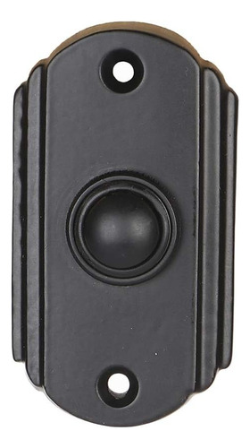 Pulsador Para Timbre A29 Diseño Vintage, Negro, 110v, Hierro