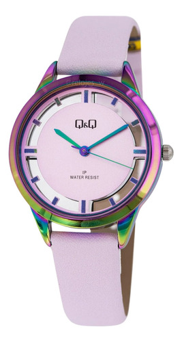 Reloj Q&q Mujer Cuero Qz33j802y