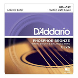 Daddario Ej-26 Cuerdas Acústica 11/52 Phosphor Bronce