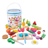 Juguete Utensilios Corta Frutas Verduras Cocina Niños 31 Pcs