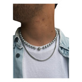 Collar Perlas Y Acero Quirúrgico Kratos Accesorios