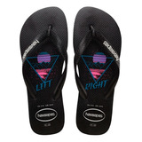 Ojotas Havaianas Hombre Top Twin Fin Originales Negro