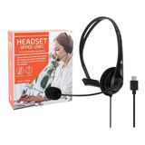 Headset Office P/ Computador/not C/ Conector Tipo C Premium