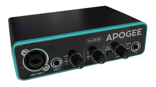 Placa De Audio Apogee Im22 Usb Interfaz Grabación 2 Canales