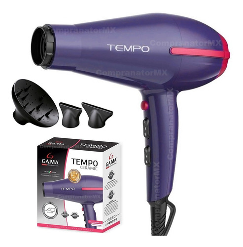 Secadora De Cabello Profesional Tempo Cerámica Motor Ac Pelo