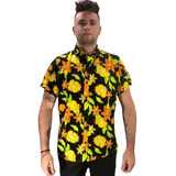 Camisas Hawaiana Rotula Hombre Manga Corta 38 Al 48 