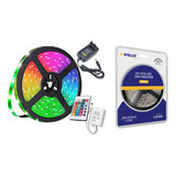 Kit Fita Led 5050 Rgb Colorida 5mt 16 Cores + Fonte+controle