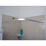 Cortinero Para Baño En Escuadra Medida 1mtx80cm