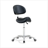 Taburete Saddle Con Respaldo Ergonómico, Asiento De Estetici