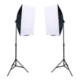 Iluminação Kit Softbox  Lâmpada E27  50x70 Tripé  Youtuber 