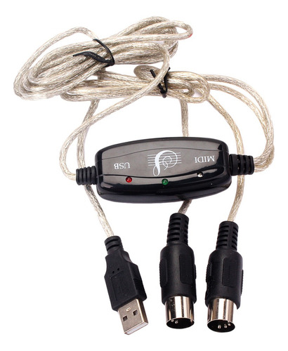 2m Usb Midi Interfaz De Música Adaptador De Convertidor