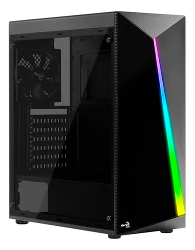 Gabinete Gamer Aerocool Shard Preto Rgb Lateral Acrilico