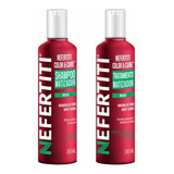 Shampoo Matizador Rojo + Tratamiento Con Keratina Nefertiti
