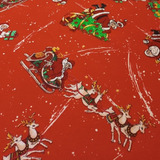 Tecido Gorgurinho Natal Vermelho - Toalha De Mesa - 1,40l