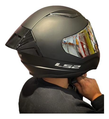 Casco Integral Ls2 Rapid 2 Negro Mate Con Spoiler Y Ece2206