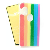 Case Acrilico Arcoiris + Mica Crista Motorola One Hyper