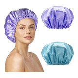 Gorros De Baño Ducha Doble Capa Impermeable Reutilizable 2pz