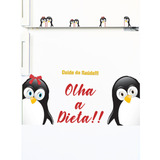 Adesivo Decorativo Pinguim De Geladeira Olha A Dieta Ou Gelo