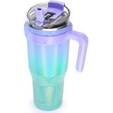 Vaso De 50 Oz Con Popote Abatible Y Asa, Vaso Grande De Acer