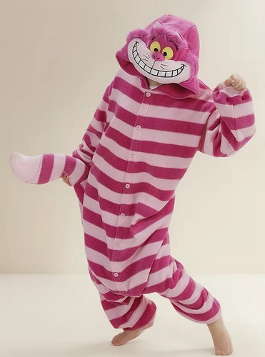 Pijama Hj Kigurumi Cheshire Cat Pantera Junko Cosplay