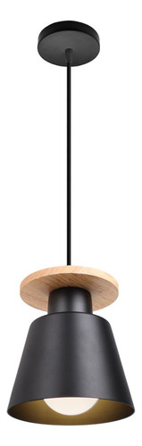 Lámpara De Techo Led Aplique Colgante Moderna Negro E27