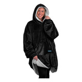 Hoodie Termico Gigante Forrado Cobija Con Mangas