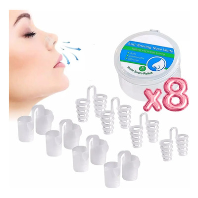Kit 8 Anti Ronquido Tapon Nasal Silicona Mejora Respiracio F | MercadoLibre