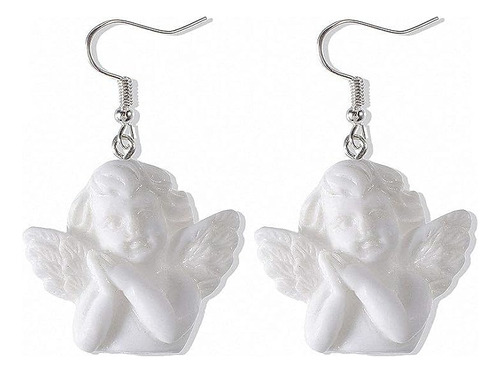 Aretes Barrocos Con Diseño Angel Cupido Para Mujeres Y Niñas