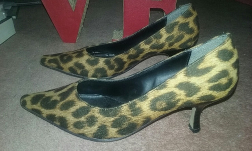 Zapatos Druck Cuero Pelo Animal Print 37 Stilettos