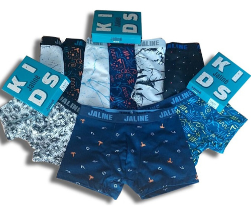 Pack 6 Boxers Niño Jaliné Kids Algodón Y Lycra