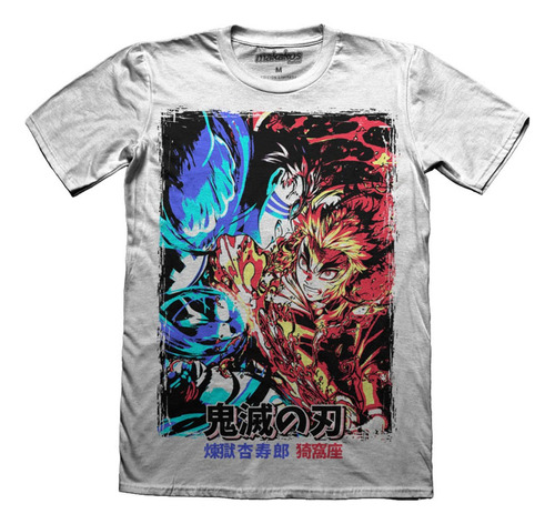 Playera Kyojuro Rengoku Vs Akaza Kimetsu No Yaiba