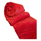 Cobertor Manta Flannel Antialérgico King Queen 2,20 X 2,40 Cor Vermelho