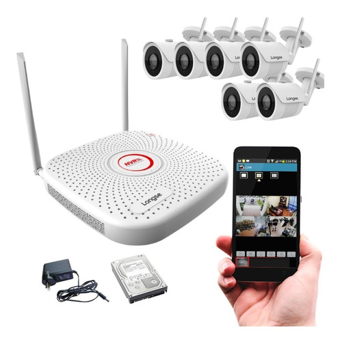 Kit 6 Camaras Seguridad Ip Wifi Inalambricas P2p 2mpx + 1tb