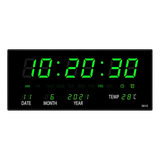 ' Relógio Led Digital Living Perpetual Calendar Verde