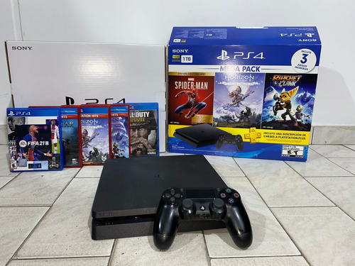 Ps4 Slim Con Dualshock4 + 6 Juegos