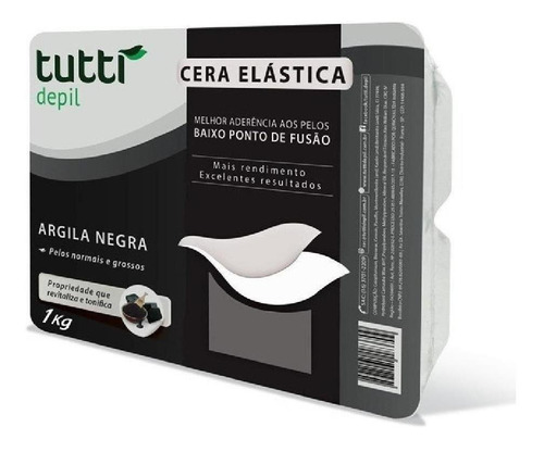 3 Ceras Depilatória Quente Elástica Negra 1kg Tutti Depil 