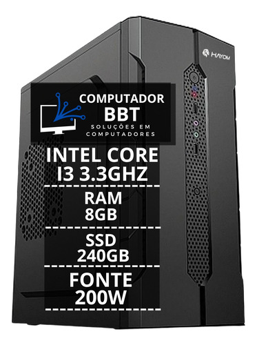 Cpu Pc Torre Core I3 3220 3.30ghz 8gb Ssd 240gb 