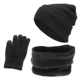 Juego De Gorro, Bufanda Y Gorro De Invierno Para Hombre Y Mu