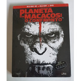 Blu-ray 3 D + Dvd  Planeta Dos Macacos O Confronto  Original