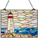 Vitral Tiffany Estilo Faro De Peggy's Point Lighthouse,...