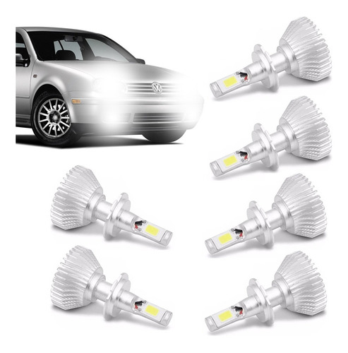 Kit Lampada Xenon Super Led Golf Sapão Farol E Milha 6000k