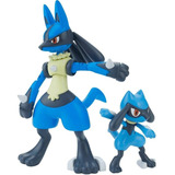 Pokemon Bandai Hobby Riolu & Lucario Pokemon Model Kit, Muli