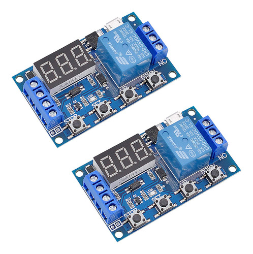 [paquete De 2] Rel De Temporizador Programable De 6 A 30 V C