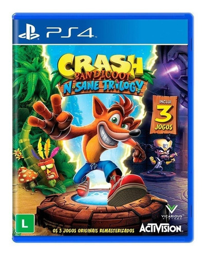 Crash N Sane Trilogy Trilogia Ps4 Lacrado Mídia Física 