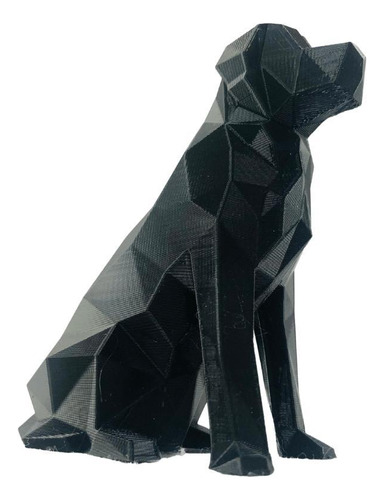 Golden Retriever Geometrico Low Poly Decoração 3d