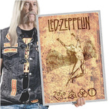 Quadro Led Zeppelin Rock Legend Guitar Poster Tamanho A2 71