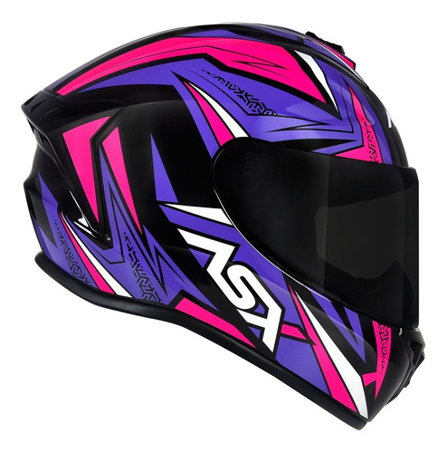 Capacete Axxis Draken Cougar Preto Rosa Mulher Mulheres Fem