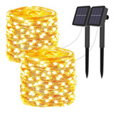 Luces Exteriores Jardín 2pcs 200 Led 22m 8 Modos Impermeable