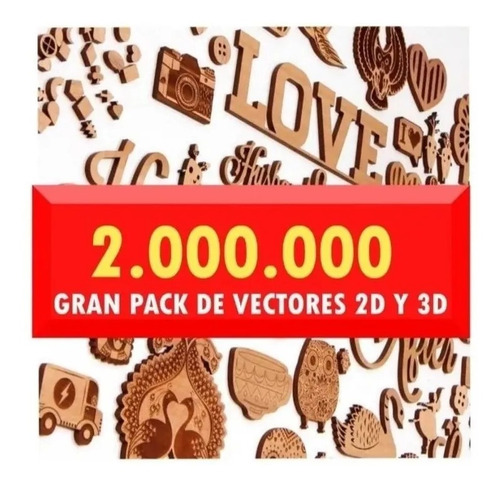 Mega Pack De Vectores 2.000.000 Para Corte Laser 2d Y 3d
